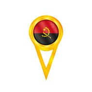 Angola Pin Flag