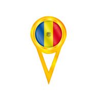 Andorra pin flag