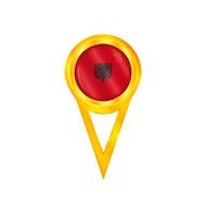 Albania Pin Flag