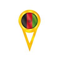Afghanistan pin flag