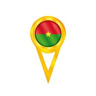 Burkino Faso pin flag