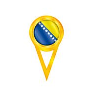 Bosnia pin flag