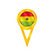 Bolivia pin flag