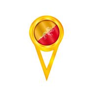 Bhutan pin flag
