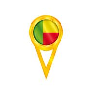 Benin pin flag