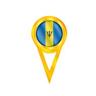 Barbados pin flag