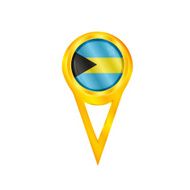 Bahamas pin flag