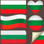 Bulgaria flags set