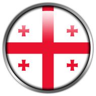 Georgia Flag glossy button