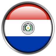 Paraguay Flag glossy button