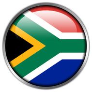 South Africa Flag Glossy Button N3