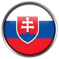 Slovakia Flag glossy button