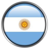 Argentina Flag Glossy Button N4