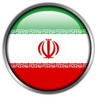 Iran Flag glossy button