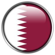 Qatar Flag Glossy Button N2