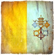 Vatican grunge flag