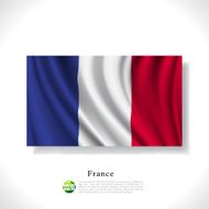 France waving flag isolated against white background vector illustration