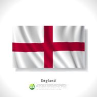 England waving flag isolated against white background vector illustration