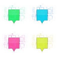 set of bright square pointers