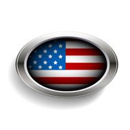 Vector - United States Flag Glossy Button