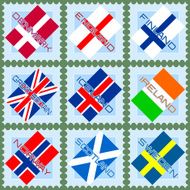 Stamps with flags