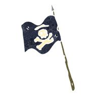 retro cartoon pirate flag N2
