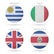 country flags on soccer ball illustration N2