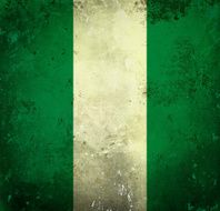 Grunge flag of Nigeria