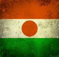 Grunge flag of Niger