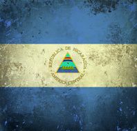 Grunge flag of Nicaragua