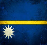 Grunge flag of Nauru
