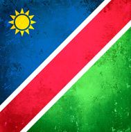 Grunge flag of Namibia