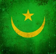 Grunge flag of Mauritania