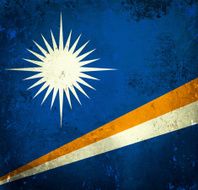 Grunge flag of Marshall Islands
