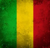 Grunge flag of Mali