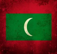 Grunge flag of Maldives