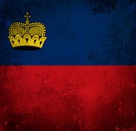 Grunge flag of Liechtenstein