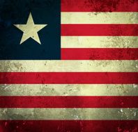Grunge flag of Liberia