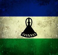 Grunge flag of Lesotho