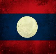 Grunge flag of Laos
