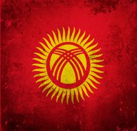 Grunge flag of Kyrgyzstan