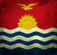Grunge flag of Kiribati