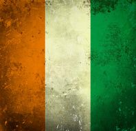 Grunge flag of Ivory Coast