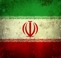 Grunge flag of Iran
