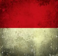 Grunge flag of Indonesia