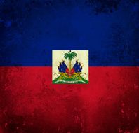 Grunge flag of Haiti