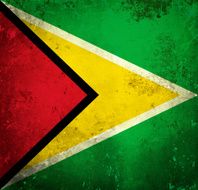 Grunge flag of Guyana