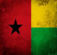Grunge flag of Guinea Bissau