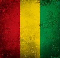 Grunge flag of Guinea