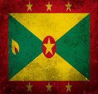 Grunge flag of Grenada